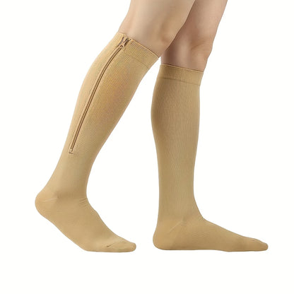 Finecare™ Zipper Compression Stockings — 1 Pair